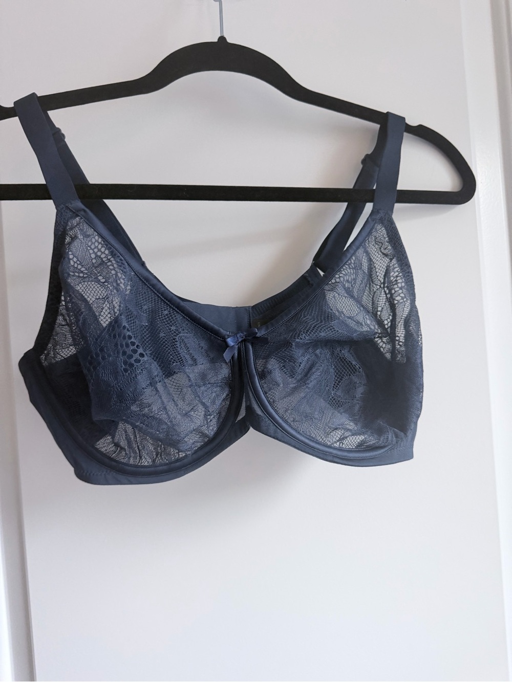 Understance Lace Underwire Full Coverage Bra - Navy
